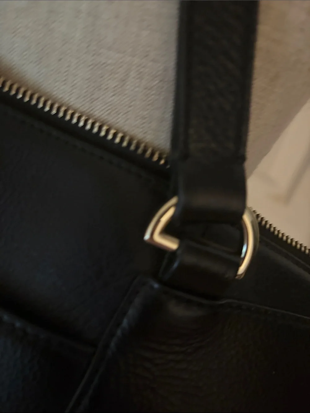 White House Black Market Black Leather Laptop Tote